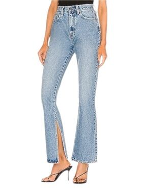 pistola Light Blue High-Rise Split-Hem Jeans